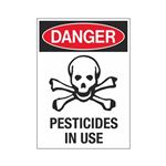 Danger Pesticides In Use Graphic Sign